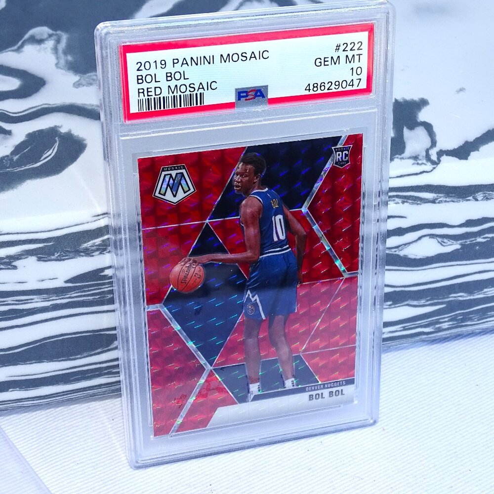 2019-20 Panini Mosaic Rookies Red Prizm Bol Bol #222 PSA 10 GEM MT Rookie RC